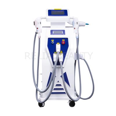 China Dye Removal OEM Double Screens SHR Hair Removal IPL 4 in 1 RF ND Yag Laser Elight OPT Tattoo Remover and Skin Rejuvenation Machine for sale