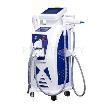 China Newest Dye Removal OPT IPL ND YAG Laser Hair Removal Machine SHR Elight Tattoo Removal Carbon Peeling Dual Screen Hair Removal Spa Salon for sale