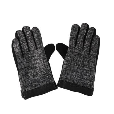 China Fashionable Customizable colors 5% pu 95% polyester men fashionable knit gloves for sale