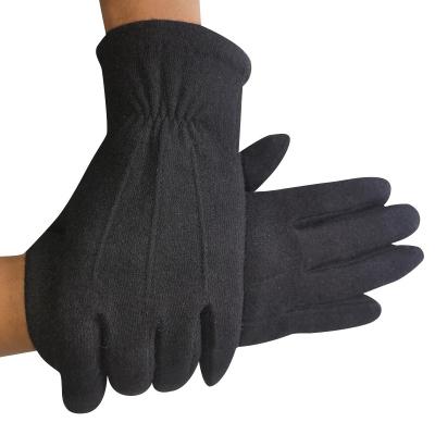 China Soft Leather Warm cashmere gloves winter men touch screen with cashmere thickened cold outdoor cycling gloves wholesale for sale