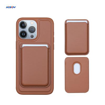 China Custom Leather Magnetic Card Holder Wallet Shockproof For IPhone Samsung for sale