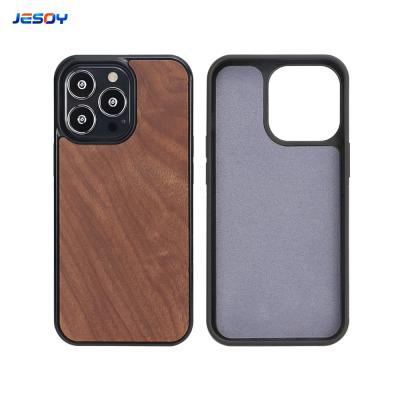 China Engraved Microfiber Wooden Phone Case Scratch Resistant Customized for sale