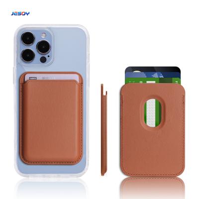 China PU Leather Phone MagSafe Wallet Stand For IPhone And Samsung for sale