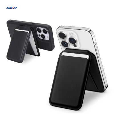 China Adjustable Magnetic Wallet 5 Card Holder Stand Secure Grip Finger Loop For IPone for sale