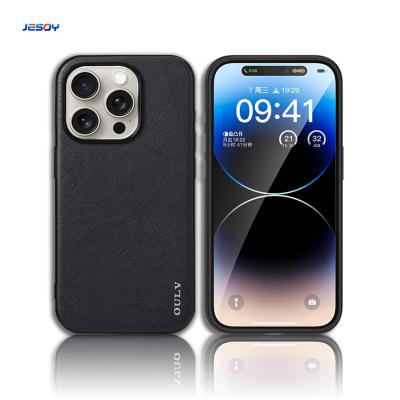 China Business Style Leather Phone Case Back Cover For IPhone 16 15 Pro Max for sale