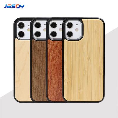 China TPU Casilla de teléfono celular de madera de nuez natural a prueba de golpes en venta