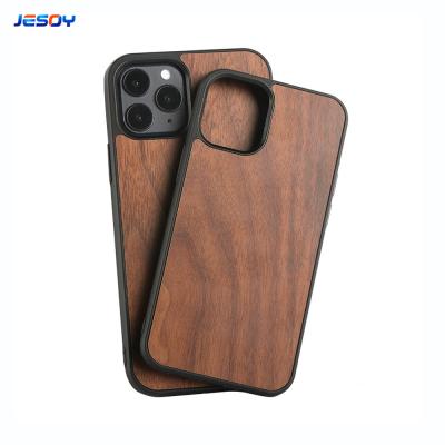 Cina TPU Cassa per telefono in legno di bambù In legno di noce naturale Copertina per telefono shockproof in vendita