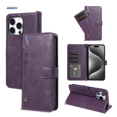 Cina Business Style Case Telefono in cuoio Pu Flip Cover Portafoglio Stand Per Samsung S25 Ultra in vendita