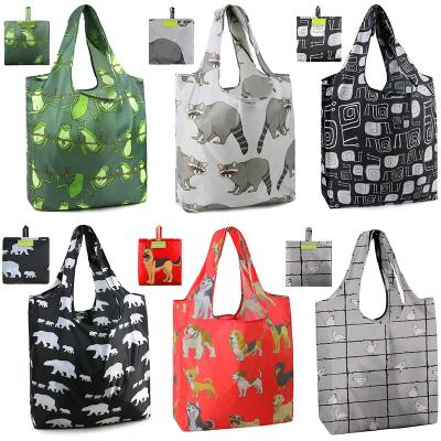 China Factory Direct Selling Travel Wholesale Foldable Grocery Bag Handled One-Shoulder Grocery Bag Supermarket Eco-Friendly Storage for sale