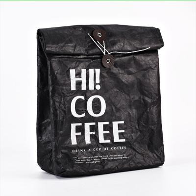 China Eco-friendly tyvek lunch cooler bag dupont tyvek lunch bag kraft paper cooler insulated printed paper customized logo for sale