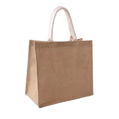 China Factory Price Eco Friendly High Quality Eco Friendly Jute Canvas Tote Bag Handbag for sale