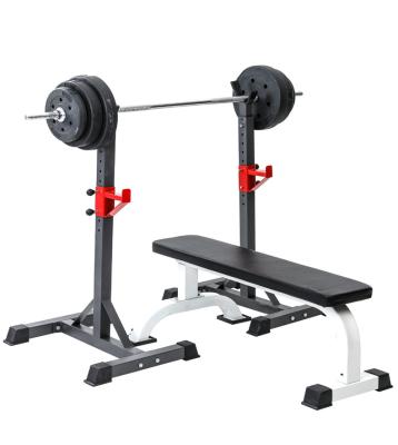 China Universal Wall Mount Folding Equipment Gym Power Squat Rack with J-Hooks and Spotter Arms for sale