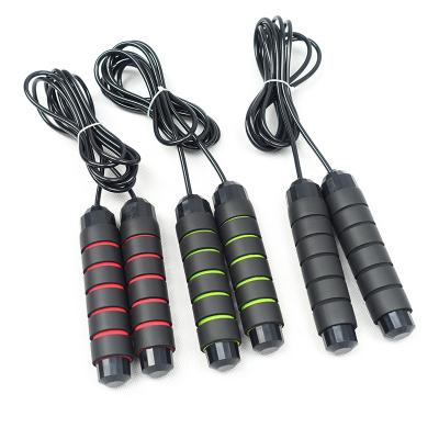 China Durable/Adjustable/High Quality Professional Gym Durable/Adjustable/High Quality Lightweight Adjustable Jumping Steel Wire Jump Rope Plastic Black Adult Jump Rope With Weight for sale