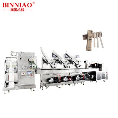 China Food Plastic Paper Towel Toothpick Spoon Chopsticks Packing Machine for sale