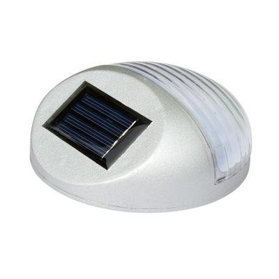 China Warehouse Outdoor Single Polysilicon Plastic Garden Led Solar Fence Wall Light for sale