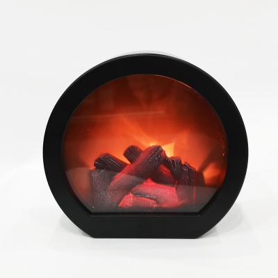 China Plastic Fireplace Light Ningbo Tianhan Indoor Round LED Fireplace Light for sale