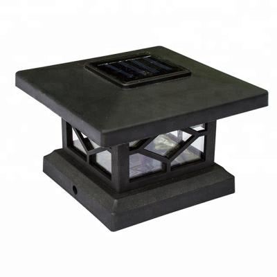 China Post Cap Light Plastic Solar Garden Lighting LED Lawn Lamp With Cheap Solar Panel Solar Lights 15X15X10.5cm for sale