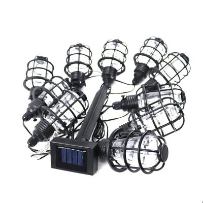 China Outdoor Garden Birdcage Lamp String Led String Light Retro Solar Powered For Garden for sale