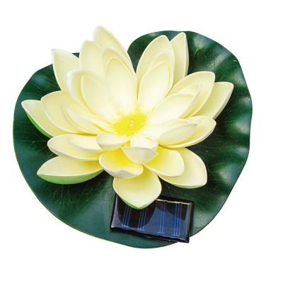 China Pond Gradient Color LED Lotus Flower Flaoting Solar Powered Lamp , Solar Powered Underwater Lights for sale