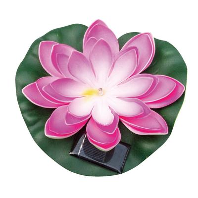 China Lovely Eco-friendly Floating Swimming Solar Lotus Flower Lamp Lighting For Water Pool for sale