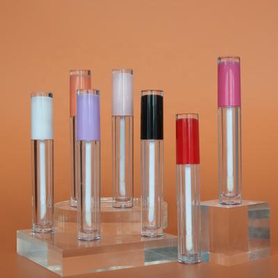 China Cosmetic Empty Clear Round Lip Gloss Tubes Liquid Wand Tubes, Cheap Colorful Candy Lip Gloss Containers for sale