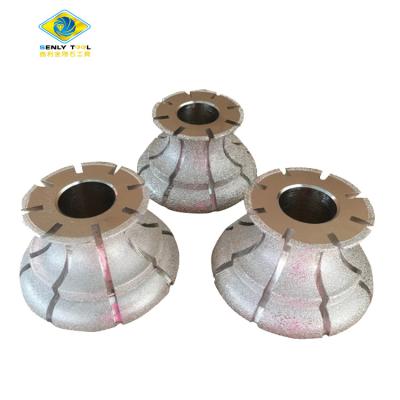 China Diamond Profile Cutting Stone Vacuum Welded Marble Abrasive Grinding Wheel For Granite for sale