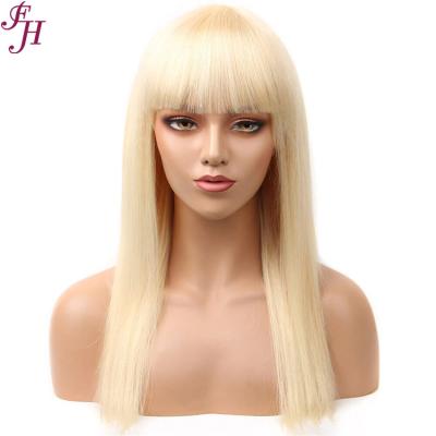 China Best Quality Barely Shedding Thick Soft FH Straight Hair Wig 30 Inches Straight Brazilian Virgin Hair Wig 613 Blonde Hair Wigs for sale