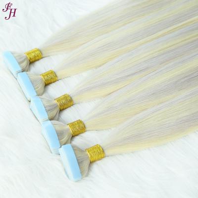 China FH Hair Extension Soft Smooth Thick Shedding Barely Tape In Top Double Wholesale Remy Tape Hair Extensions Natural Colored Pulled Hair for sale