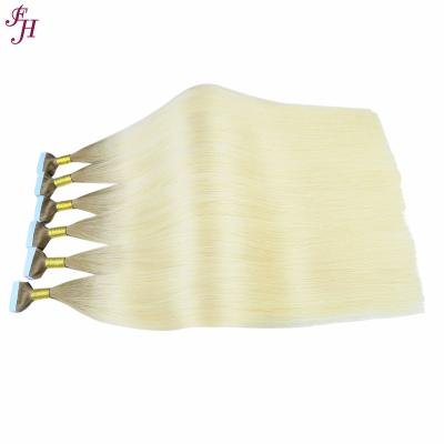 China Soft Smooth Thick Barely Shedding FH 30 Inch Virgin Hair Tape Ins Hair Extensions Remy European Double Drawn Skin Weft Thick Tape Hair Extensions for sale