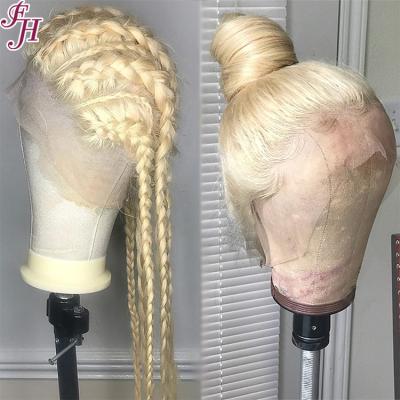 China FH Blonde 613 HD Full Lace Wig Hair 40 Inches Long Full HD Peruvian Straight Wigs Barely Shedding Thick Soft Smooth Glueless Lace Wigs for sale