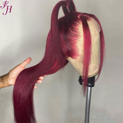 China FH Ponytail 360 Lace Wig Brazilian Virgin Color Brazilian 360 Lace Frontal Wigs Barely Shedding Soft Thick Smooth Brazilian 360 Lace Frontal Wigs for sale