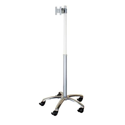 China Adjustable Ergonomic Mobile Monitor Cart With Wheels VESA Mount Max Loading 10kgs/25lbs Max Support 10kgs One Monitor 75 & 100mm for sale