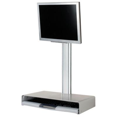 China LCD Monitor Wall Mount Bracket With Platform And Keyboard Tray Support One Monitor Max 15kgs for sale