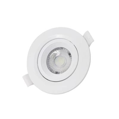 China AC220-240V Modern Ceiling Recessed Downlight Round Slim Panel Light 5W Led 80 Lumens LM/W Cutoff 75-85mm for sale