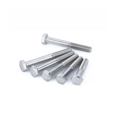 China Industry Factory Hot Sale Hexagon Hex Bolt Hardware Bolts Threaded Stainless Steel Hex for sale