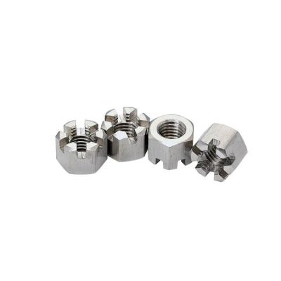 China Industry Stainless Slotted DIN935 304 Hex Stainless Steel Castle Nuts Castle Nuts for sale