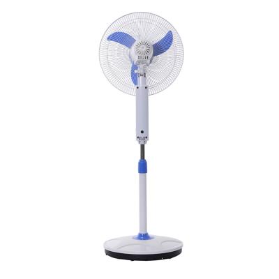 China With LED Light Solar Powered Fan 12V Solar DC Fan With Led Light Solar Rechargeable Fan 16 Inch for sale