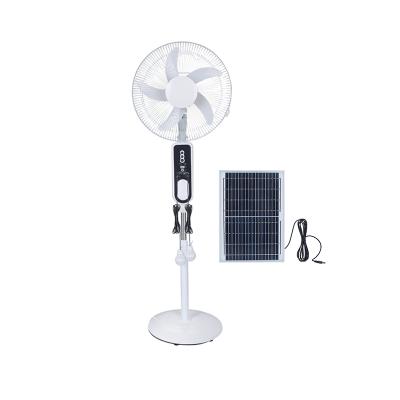 China Rechargeable Fan 16 Fans Solar Home Sun Powered Rechargeable Stand Fans Portable Light Bed Room Fans for sale