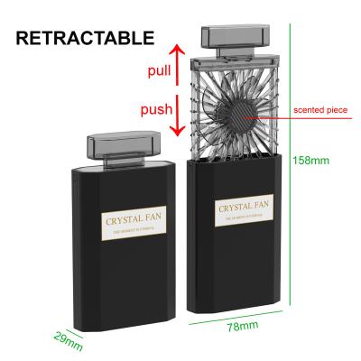 China With 2021 Mini Fan Scented Hot Selling Mini Perfume Fan Rechargeable Outdoor Portable Perfume Piece (Perfume) Fan With Scented Piece for sale