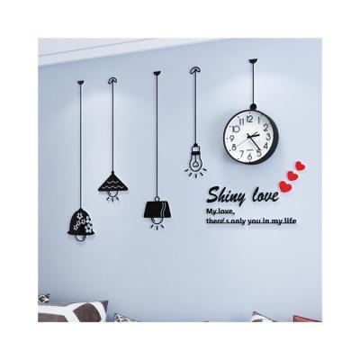 China Hotel And Resort China Made Retro Style Unique Double Sided Wall Clock For Wedding Gift For Home Decoration for sale