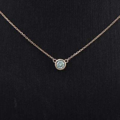 China TRENDY simple design color moissanite necklace with cute shape and Provence wholesale price for sale