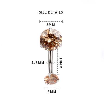 China FASHIONABLE Women Navel Surgical Titanium Stainless Steel Solid Body Piercing Jewelry for sale