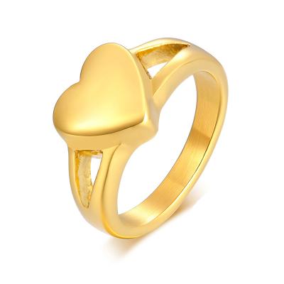 China Wholesale Waterproof Pet Cremation Urn Jewelry Gold Plated Stainless Steel Heart Cremation Ring for sale