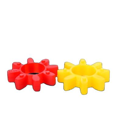 China Plum Blossom Rubber Pad Plastic Yellow Elastic Protection Coupling GR-14/19/24/28/38/42/48/55/65/75 for sale