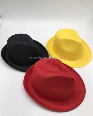 China Cheap Promotional Paper Fedora Character Straw Hat, Fashion Men Women Straw Hat Fedora for sale