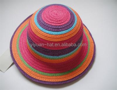 China Soft Custom Logo Paper Braid Kids Hats Colorful Mixed Character Top Selling Popular Children for sale