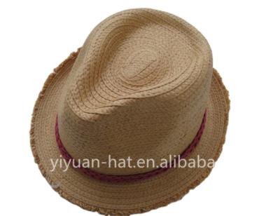 China 2021's Factory Supply Cheap Promotional Logo Fedora Paper Hats Customized Character Factory Supply Price Crochet Paper Hats for sale