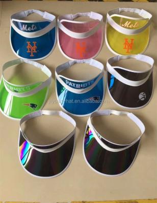 China Hot Selling Cheap Character Factory Supply Promotion PVC Plastic Sun Visor With Customized Logo for sale