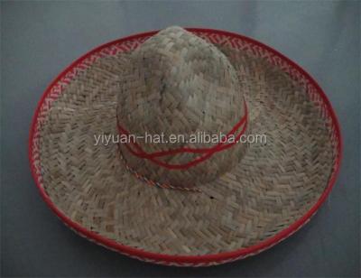 China Manufacturer Barred Factory Price Big Overflow Colorful Straw Hat Sombreros From Mexico for sale