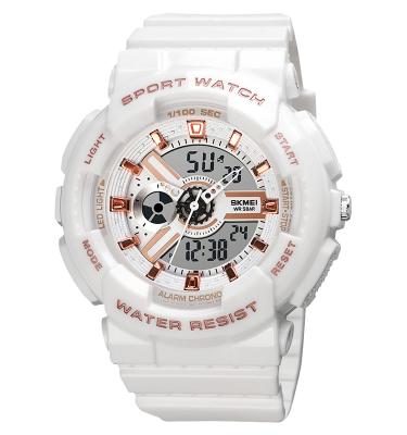 China Custom SKMEI 1689 Logo Digital Clock Double Movement Alarm Wrist Watch for sale